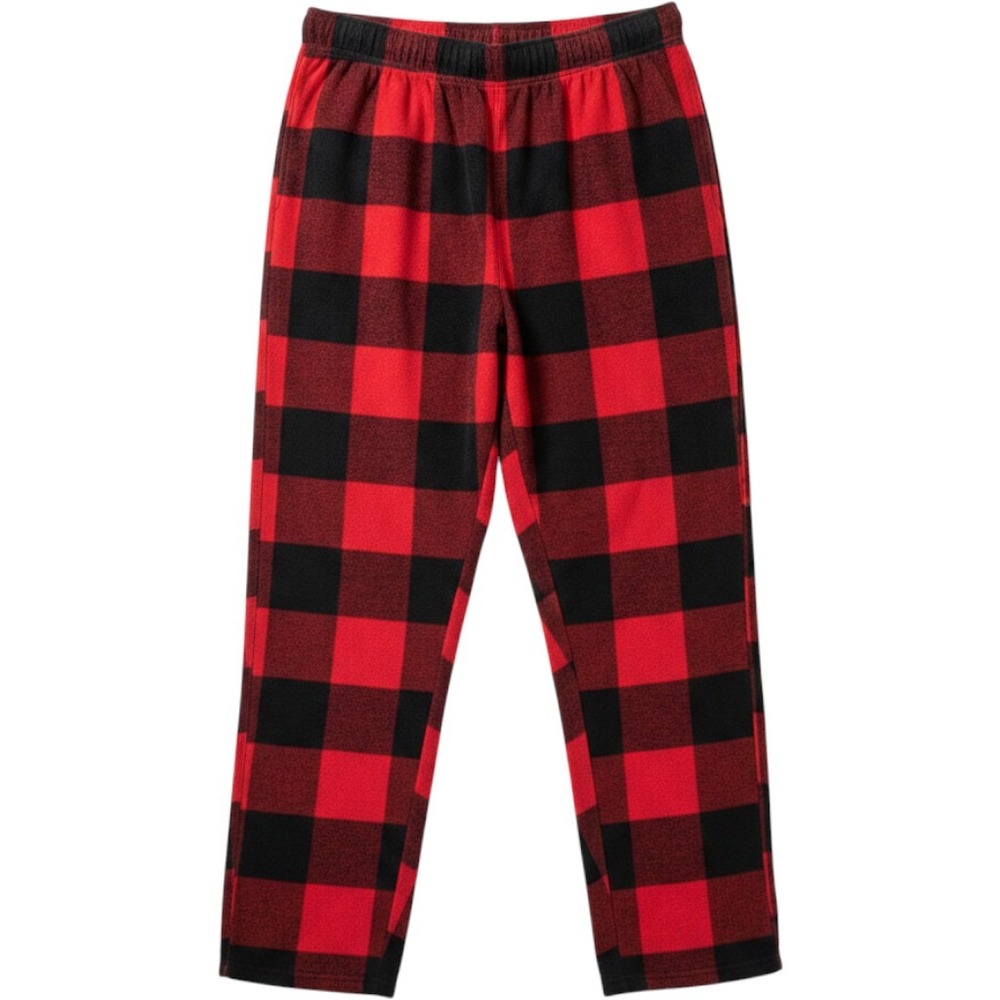 Old Navy Mens Large Buffalo Plaid Pajama Pants Red Black Flannel Lounge Bottoms
